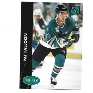 1992 French Parkhurst Pat Falloon San Jose Sharks Rookie Hockey Card [h82]